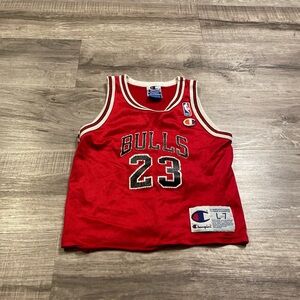 Champion Chicago Bulls #23 Red Basketball Jersey kids size 7 90s